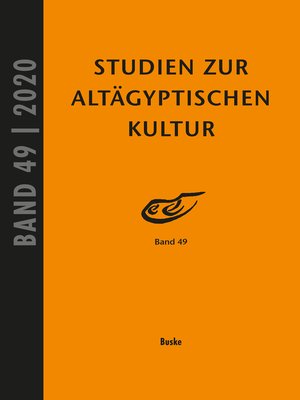 cover image of Studien zur Altägyptischen Kultur Band 49